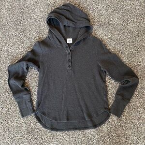 Cabi Gray Waffle Knit Hoodie